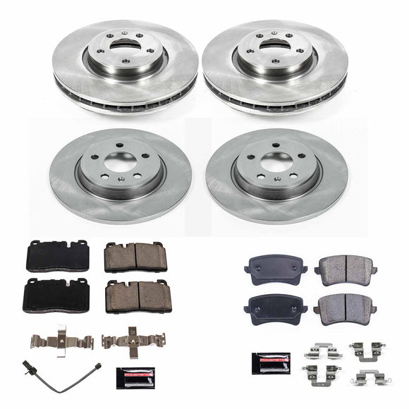 PowerStop OE Stock Replacement Low-Dust Ceramic Brake Pad and Rotor Kit
