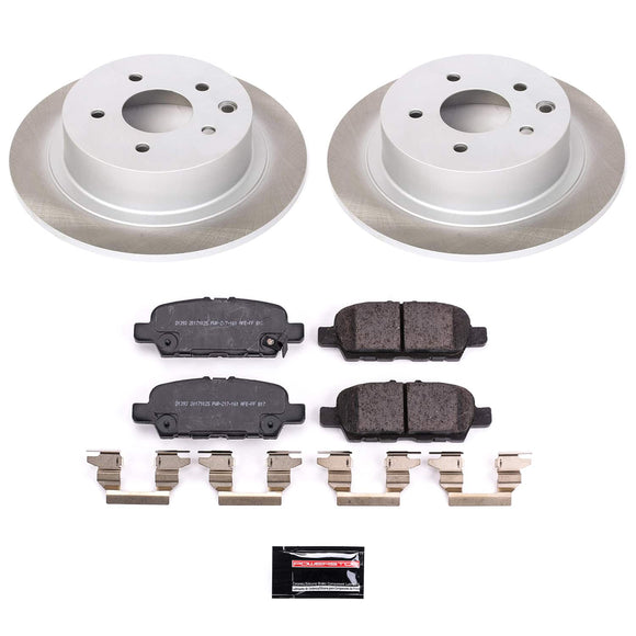 PowerStop Semi-Coated Rotor and Low-Dust Ceramic Brake Pad Kit