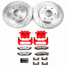PowerStop Z36 Truck and SUV Ceramic Brake Pad, Drilled & Slotted Rotor, and Cali