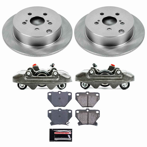 PowerStop OE Stock Replacement Low-Dust Ceramic Brake Pad, Rotor and Caliper Kit