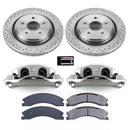 PowerStop OE Stock Replacement Low-Dust Ceramic Brake Pad, Rotor and Caliper Kit