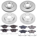 PowerStop Genuine Geomet Coated Rotor and Low-Dust Ceramic Brake Pad Kit