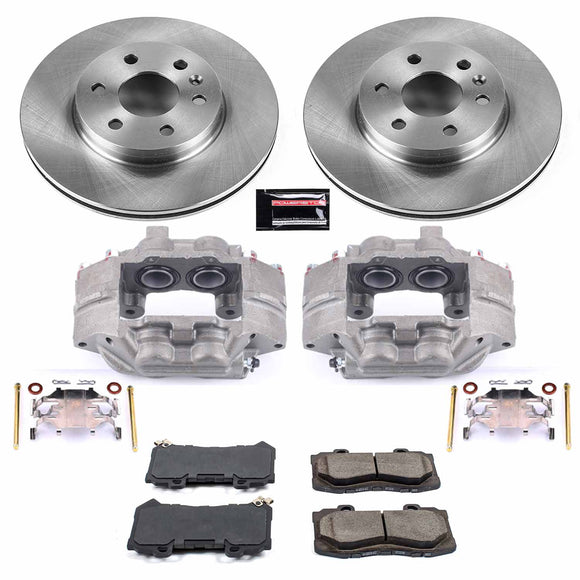 PowerStop OE Stock Replacement Low-Dust Ceramic Brake Pad, Rotor and Caliper Kit
