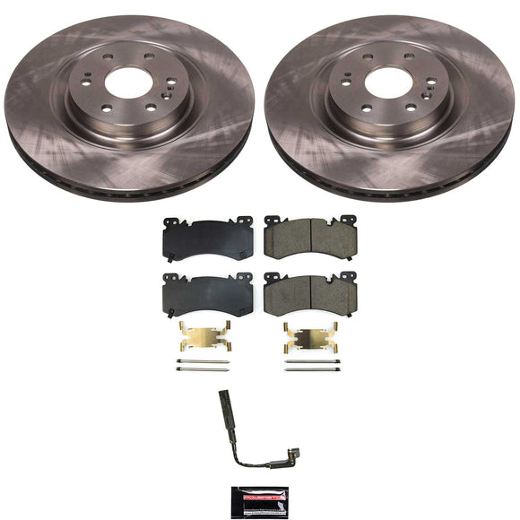 PowerStop OE Stock Replacement Low-Dust Ceramic Brake Pad and Rotor Kit