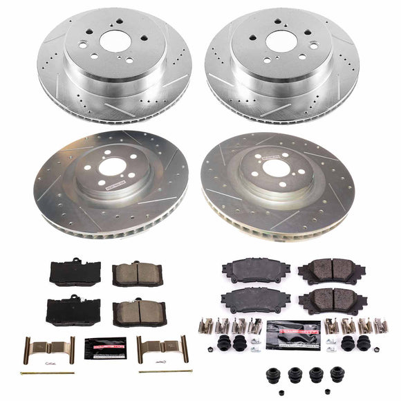 PowerStop Z26 Street Performance Ceramic Brake Pad and Drilled & Slotted Rotor K