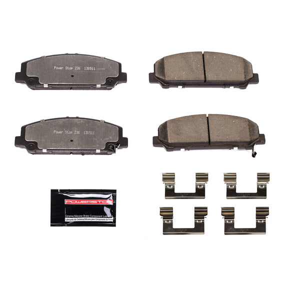 PowerStop Z36 Truck And Tow Carbon-Fiber Ceramic Brake Pads With Hardware