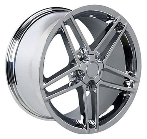 18" Replica Wheel CV07A Fits Chevrolet Corvette - C6 Z06 Rim 18x9.5 Chrome Wheel