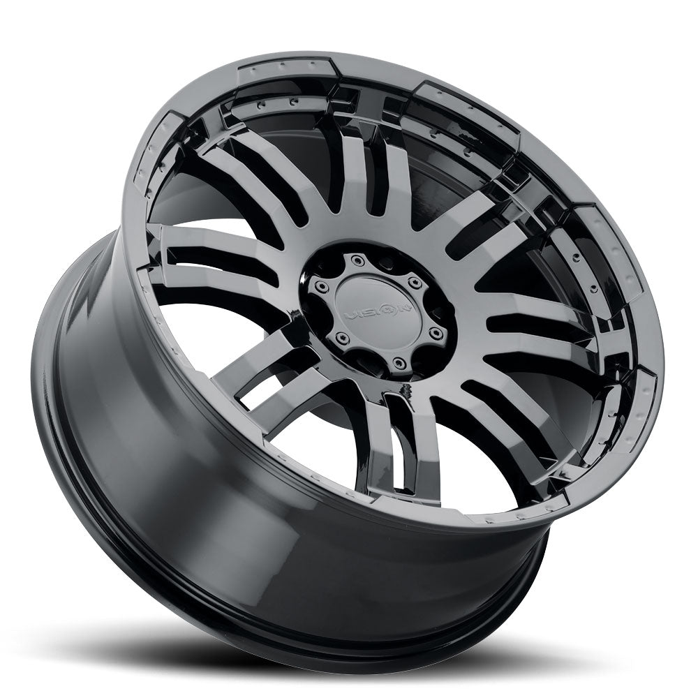 16x8 Vision 375 Warrior Gloss Black 5x135 ET0 Wheel Rim