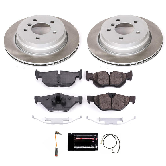 PowerStop Semi-Coated Rotor and Low-Dust Ceramic Brake Pad Kit