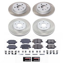 PowerStop Semi-Coated Rotor and Low-Dust Ceramic Brake Pad Kit