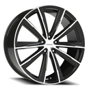 22x9 Vision 471 Splinter Gloss Black - Machined Wheel 5x115 ET20 CB73.1