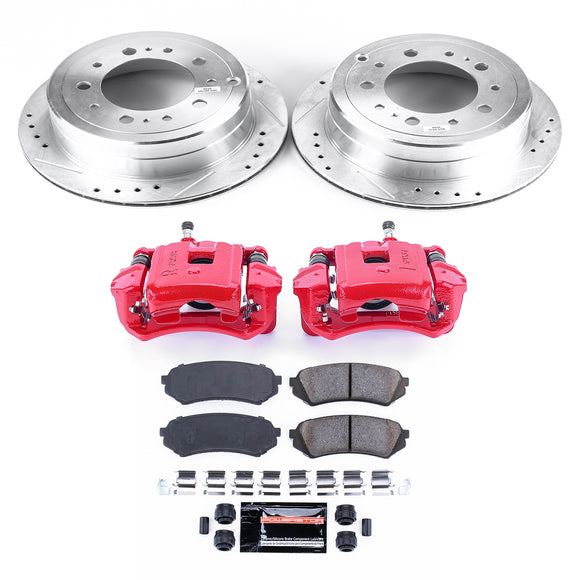 PowerStop Z23 Daily Driver Carbon-Fiber Ceramic Pads Drilled & Slotted Rotor & C