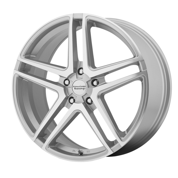 18X8 American Racing AR907 Silver w/ Machine Face Wheel/Rim 5x114.3 18-8