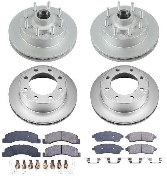 PowerStop Genuine Geomet Coated Rotor and Low-Dust Ceramic Brake Pad Kit