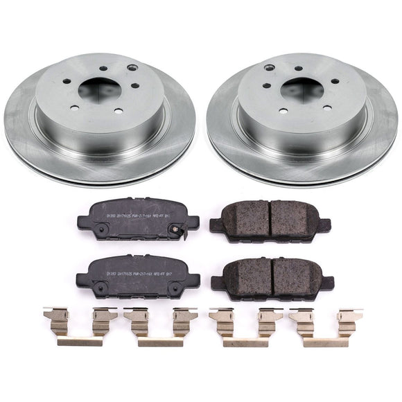 PowerStop OE Stock Replacement Low-Dust Ceramic Brake Pad and Rotor Kit