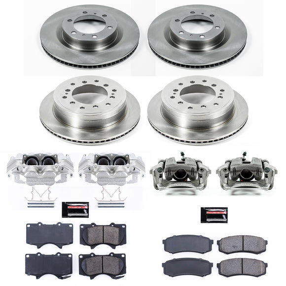 PowerStop OE Stock Replacement Low-Dust Ceramic Brake Pad, Rotor and Caliper Kit