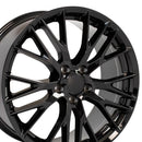 20" Replica Wheel CV22 Fits Chevrolet Corvette - C7 Z06 Rim 20x10 Black Wheel