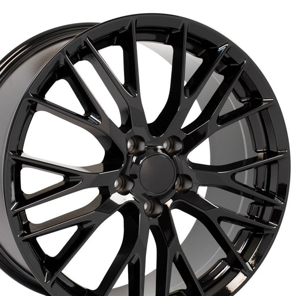 20" Replica Wheel CV22 Fits Chevrolet Corvette - C7 Z06 Rim 20x10 Black Wheel