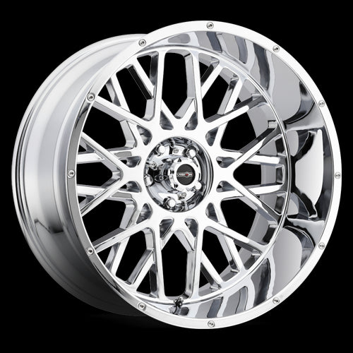 22x12 Vision 412 Rocker Chrome 8x165.1 8x6.5 ET-51 Wheel Rim