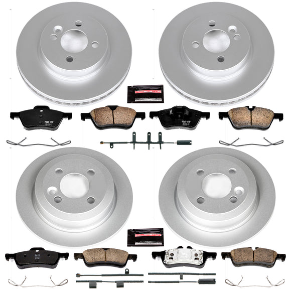 PowerStop Genuine Geomet Coated Rotor and Carbon-Fiber Ceramic Brake Pad Kit