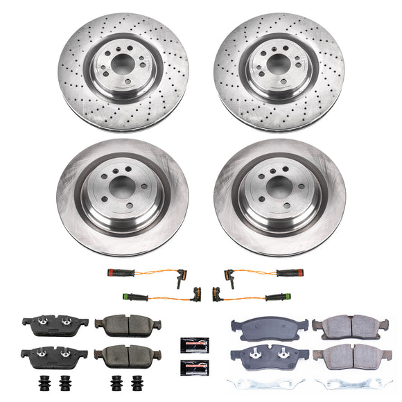 PowerStop OE Stock Replacement Low-Dust Ceramic Brake Pad and Rotor Kit