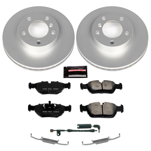 PowerStop Genuine Geomet Coated Rotor and Carbon-Fiber Ceramic Brake Pad Kit