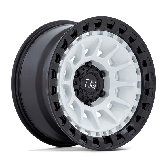 17x8.5 Black Rhino Barrage Gloss White On Matte Black 5x127 ET-10 Wheel