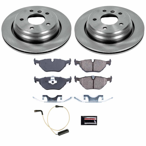 PowerStop OE Stock Replacement Low-Dust Ceramic Brake Pad and Rotor Kit