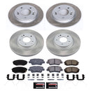 PowerStop Semi-Coated Rotor and Low-Dust Ceramic Brake Pad Kit