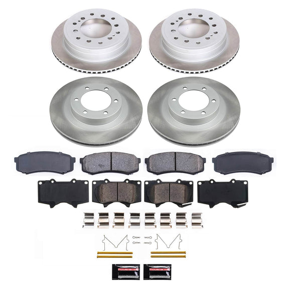 PowerStop Semi-Coated Rotor and Low-Dust Ceramic Brake Pad Kit