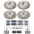 PowerStop Semi-Coated Rotor and Low-Dust Ceramic Brake Pad Kit