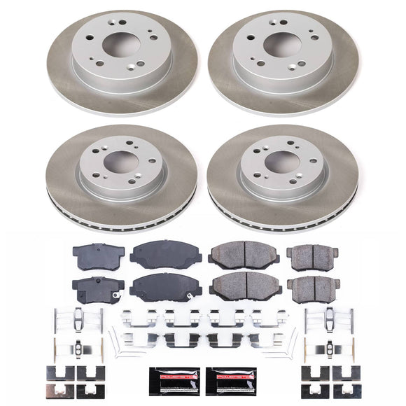 PowerStop Semi-Coated Rotor and Low-Dust Ceramic Brake Pad Kit