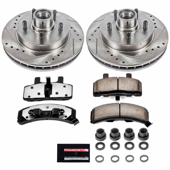 PowerStop Z36 Carbon-Fiber Ceramic Brake Pad with Drilled and Slotted Rotor Kit