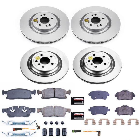 PowerStop Genuine Geomet Coated Rotor and Carbon-Fiber Ceramic Brake Pad Kit