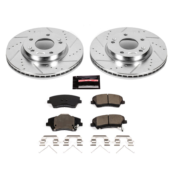 PowerStop Z23 Daily Driver Carbon-Fiber Ceramic Brake Pad and Drilled & Slotted