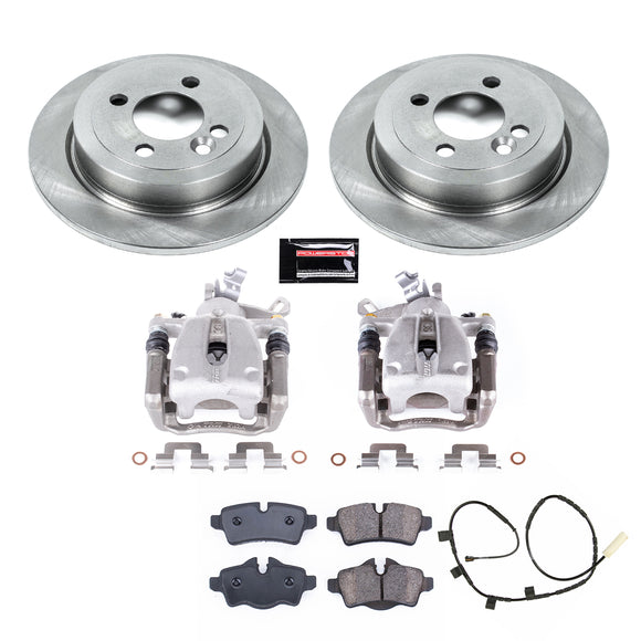 PowerStop OE Stock Replacement Low-Dust Ceramic Brake Pad, Rotor and Caliper Kit