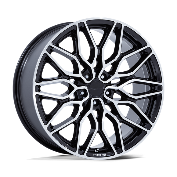 20X9 Niche NC277 Calabria 5 Gloss Black Machined 5x112 ET20 Wheel Rim