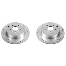 PowerStop Evolution Drilled Slotted Rotors Pair Rear For Subaru Forester
