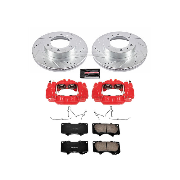 PowerStop Z23 Daily Driver Carbon-Fiber Ceramic Pads Drilled & Slotted Rotor & C