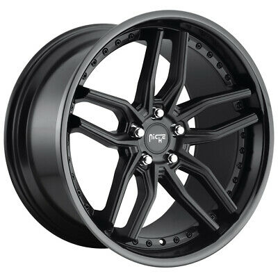 9.5x19 Niche Wheels M194 Methos Gloss Black Matte Black Wheel 5x120 ET35 CB72.56