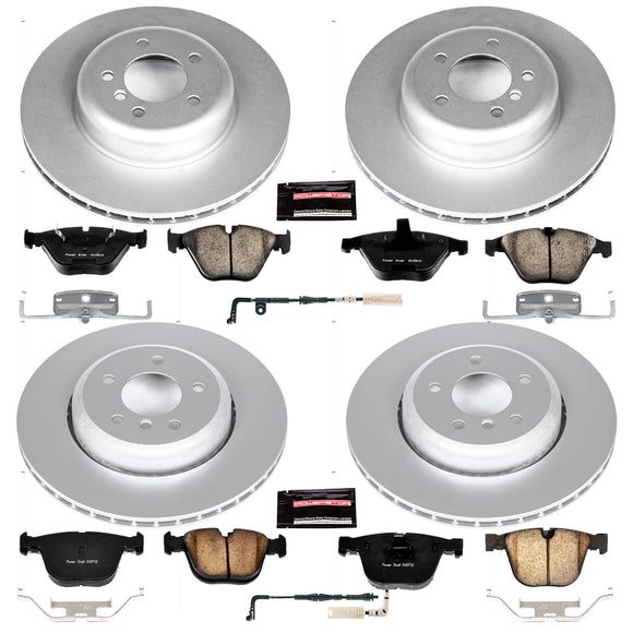 PowerStop Genuine Geomet Coated Rotor and Carbon-Fiber Ceramic Brake Pad Kit