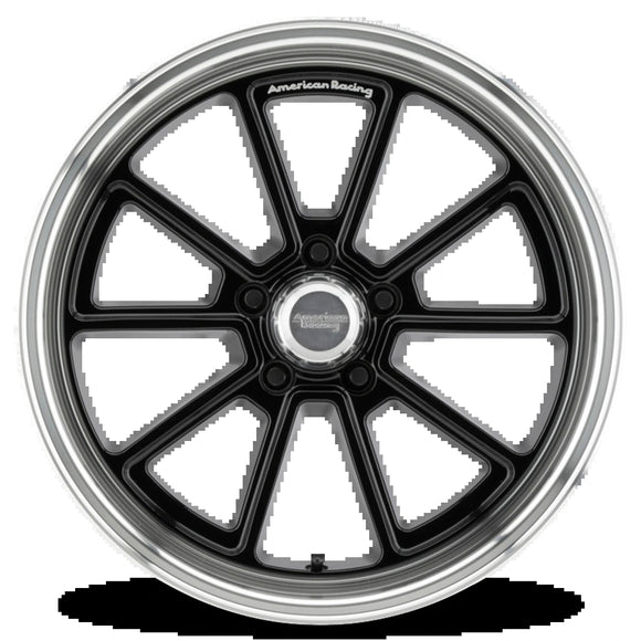 18X10 American Racing Draft Gloss Black With Cut Lip Wheel/Rim 5x127 ET0