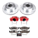 PowerStop Z36 Truck and SUV Ceramic Brake Pad, Drilled & Slotted Rotor, and Cali