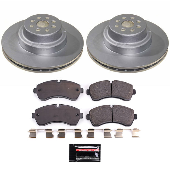 PowerStop Genuine Geomet Coated Rotor and Low-Dust Ceramic Brake Pad Kit