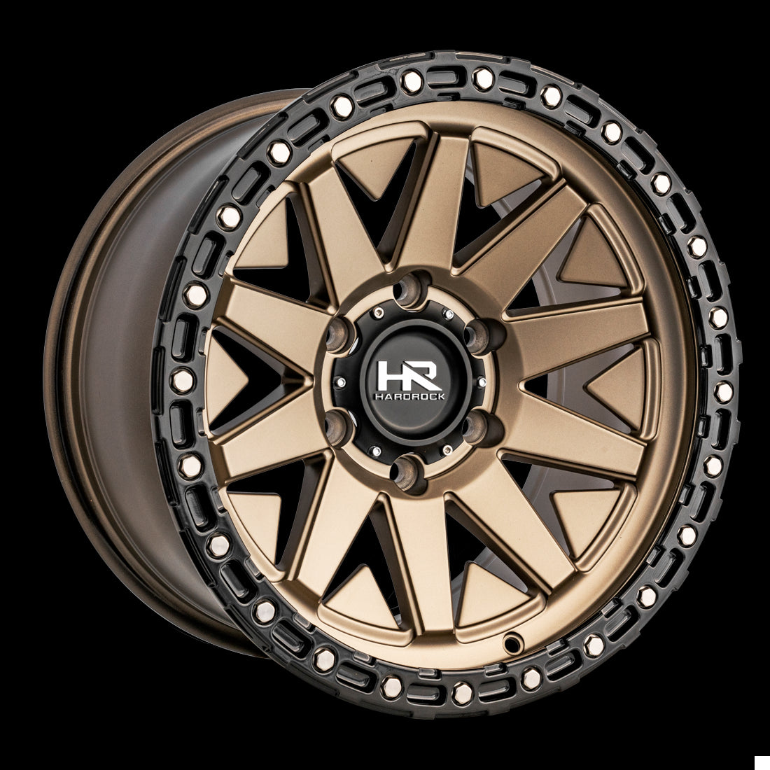 17x9 Hardrock H106 Matte Bronze-Black 6x135 ET-12 wheel/rim