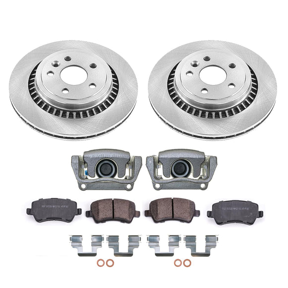 PowerStop OE Stock Replacement Low-Dust Ceramic Brake Pad, Rotor and Caliper Kit