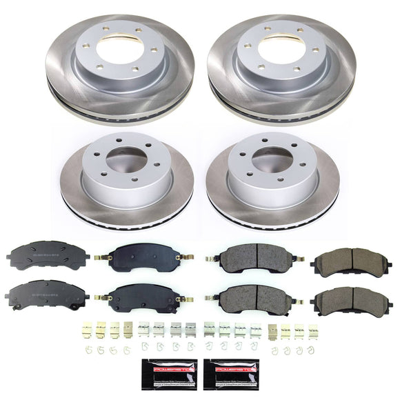 PowerStop Semi-Coated Rotor and Low-Dust Ceramic Brake Pad Kit