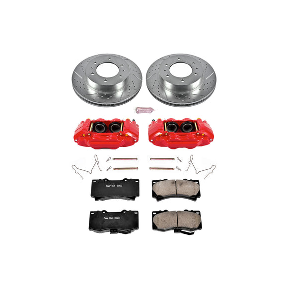 PowerStop Z23 Daily Driver Carbon-Fiber Ceramic Pads Drilled & Slotted Rotor & C