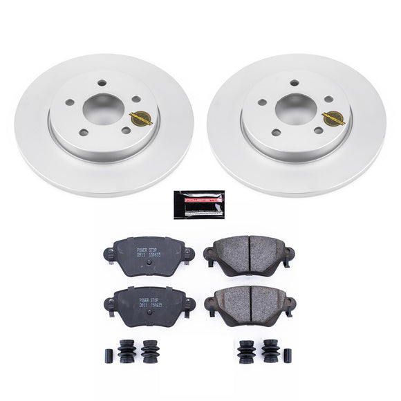 PowerStop Genuine Geomet Coated Rotor and Carbon-Fiber Ceramic Brake Pad Kit