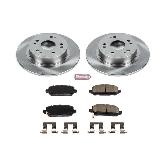 PowerStop OE Stock Replacement Low-Dust Ceramic Brake Pad and Rotor Kit